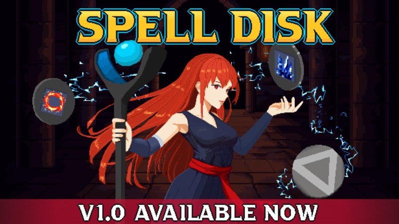 好评Roguelike清版射击《Spell Disk》Steam正式版上架，技能多到眼花的战斗女法师